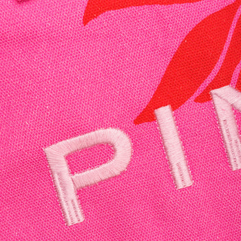 Pinko beach shopping in recycled and printed canvas - 4