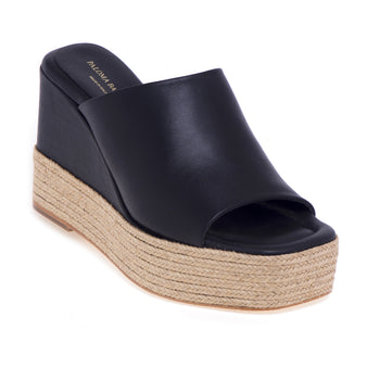 Paloma Barcelò "Juno" sabot in leather with rope wedge - 4