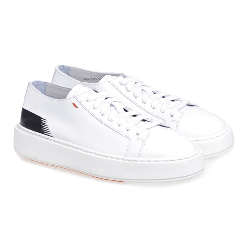 Santoni "Cleanic" leather sneaker with painted detail - 2