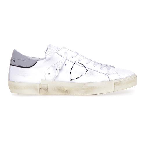 Philippe Model "Paris X" sneaker in leather and mesh fabric