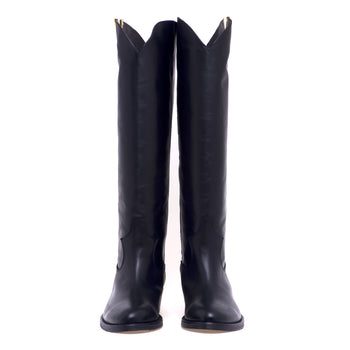 Via Roma 15 leather Texan boot with "V" - 5