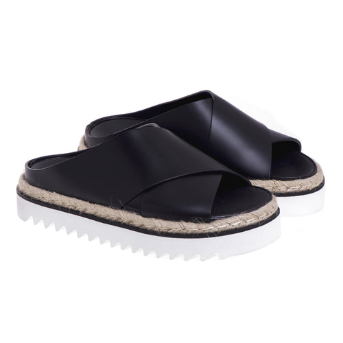 Furla Gilda leather slipper with crossed bands - 2