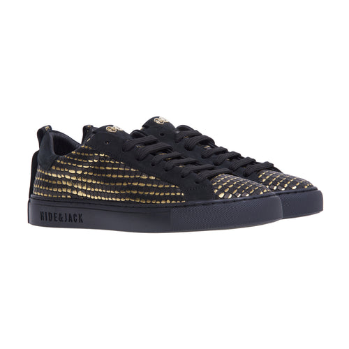 Hide &amp; Jack sneakers in reptile print leather with gold details - 2