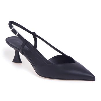 Sergio Levantesi leather pumps open at the back with 50 mm heel - 4