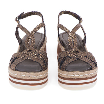 Quintana pons sandal in woven laminated leather - 5