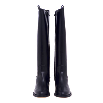 Via Roma 15 leather boot with internal wedge and zip - 5