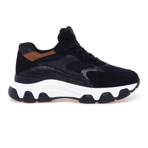 Hogan Hyperactive sneaker in suede and fabric