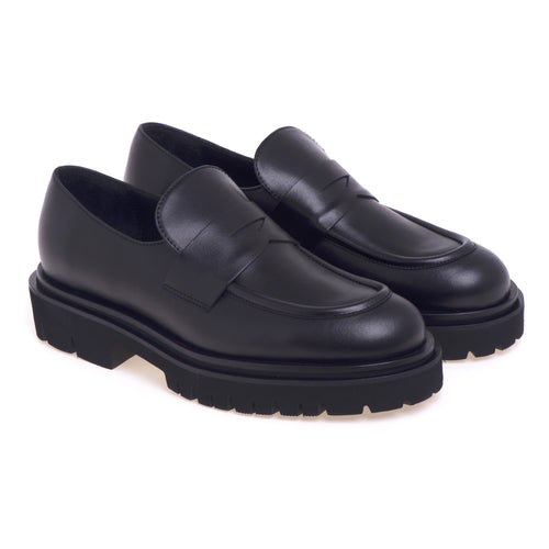 Anna F. leather moccasin with rubber sole - 2