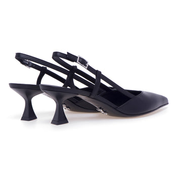 Sergio Levantesi leather pumps open at the back with 50 mm heel - 3
