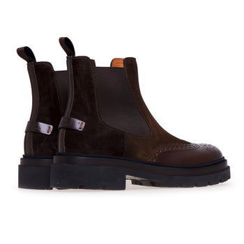 Santoni Chelsea boot in leather and suede - 3