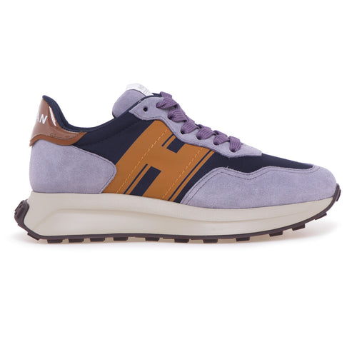 Hogan H641 sneaker in suede and technical fabric
