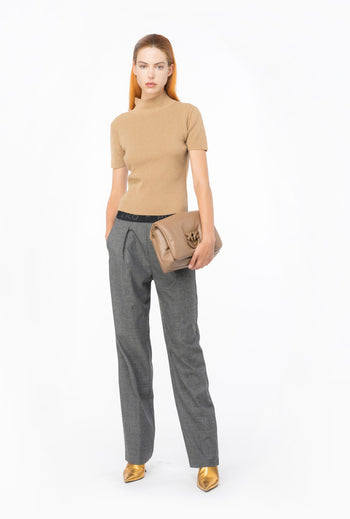 Pinko Prince of Wales trousers with elastic waist - 4
