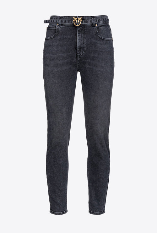 Pinko skinny jeans in stretch denim with belt - 2