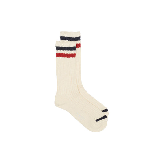 In The Box short ribbed socks with contrasting double stripe