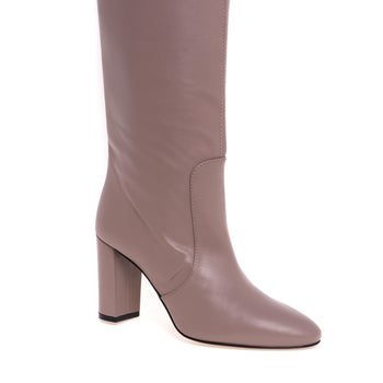 Via Roma 15 leather boot with heel - 4