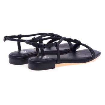 Bibi Lou flat sandal in eco-leather with rhinestones - 3