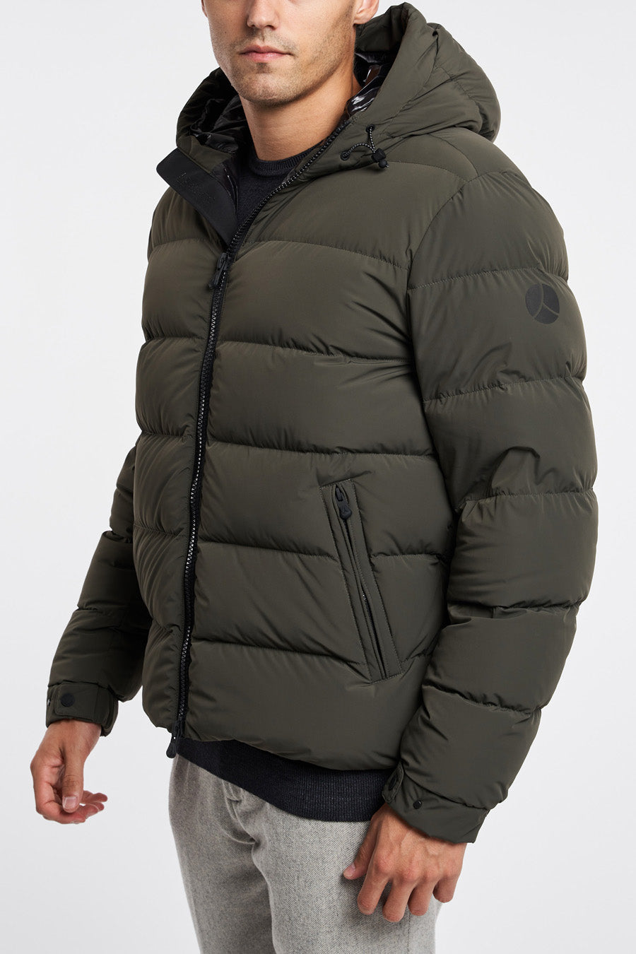 People Of Shibuya technical nylon down jacket with hood