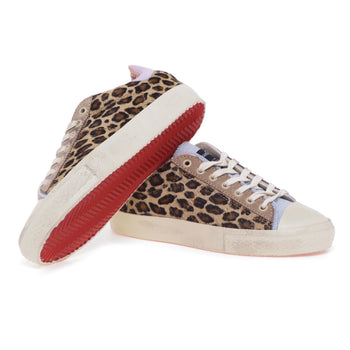 Hidnander "Starless Low" sneaker in spotted ponyskin and canvas - 4