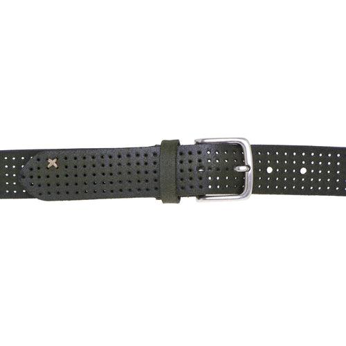 Gavazzeni belt in perforated suede