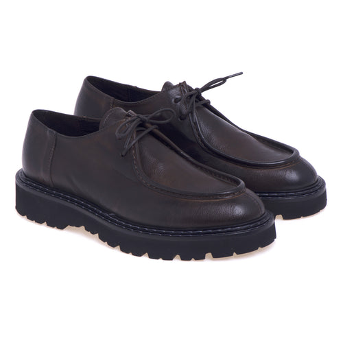 Pawelk's lace-up shoes in leather with rubber sole and Norwegian stitching - 2
