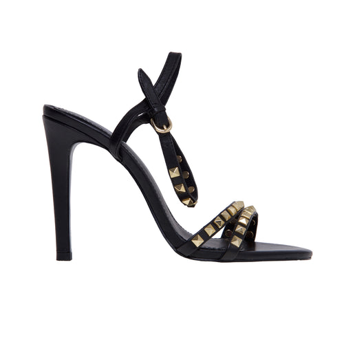 Ash "glam" leather sandal with studs and 100 mm heel