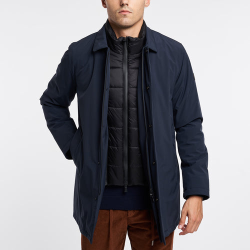 People Of Shibuya trench coat in technical fabric with shirt collar - 1