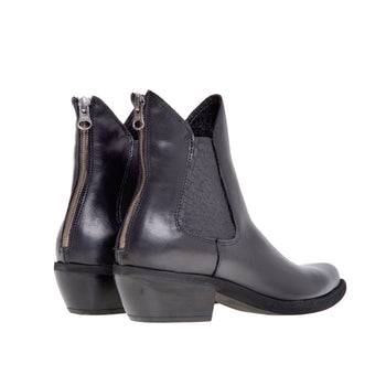 Texan Felmini in leather with side elastic and zip on the heel - 3