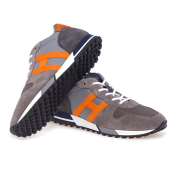 Hogan H383 sneaker in suede and fabric - 4