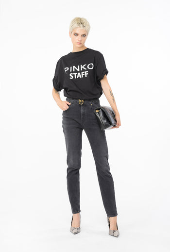 Jeans skinny Pinko in denim stretch con cintura - 3