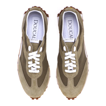 Doucal's Arrow sneaker in suede and canvas - 5