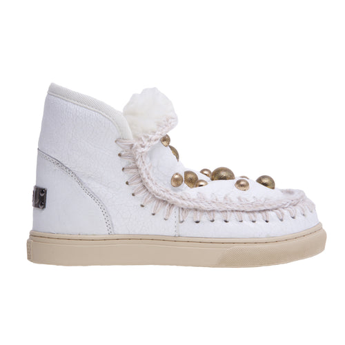 Boot Mou Eskimo Crack leather sneaker with maxi gold studs