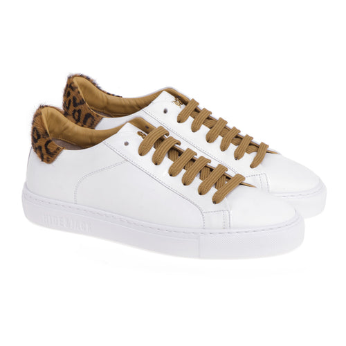 Hide &amp; Jack leather sneaker with spotted ponyskin heel tab - 2