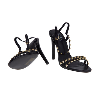 Ash "glam" leather sandal with studs and 100 mm heel - 4