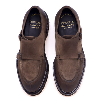 Doucal's Norwegian stitch suede shoe with double buckle - 5