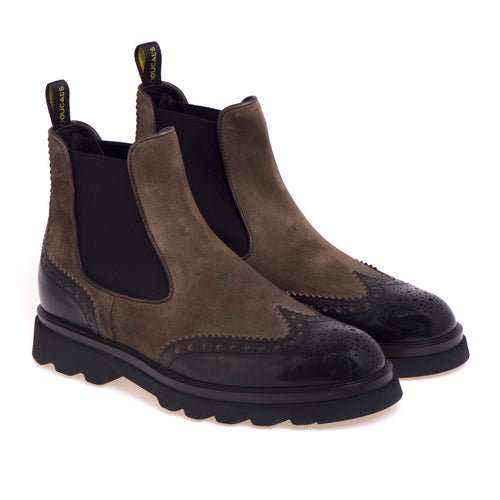 Doucal's Chelsea boot in brushed leather and suede - 2