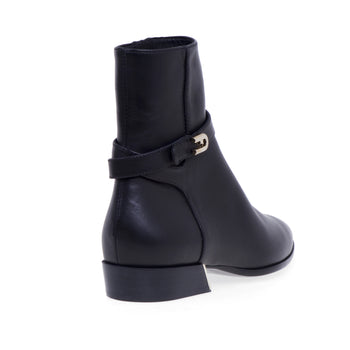 Furla leather ankle boot with strap and personalized heel - 4