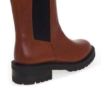 Chelsea boot Via Roma 15 in leather with 3/4 shaft - 4