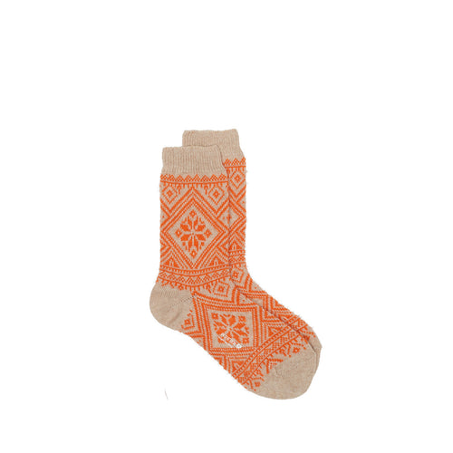 Kurze Socken von In The Box aus Kaschmir mit norwegischem Motiv