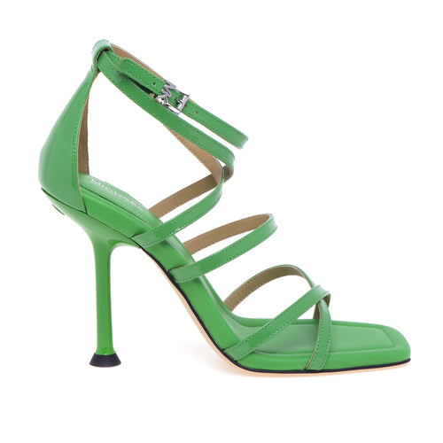 Michael Kors Imany Strappy patent leather sandal with 105 mm heel