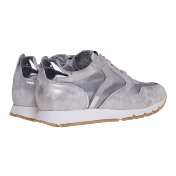 Voile Blanche running sneaker in suede and fabric - 3