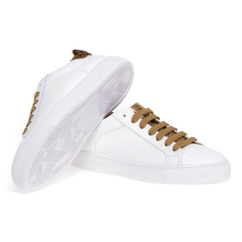 Hide &amp; Jack leather sneaker with spotted ponyskin heel tab - 4