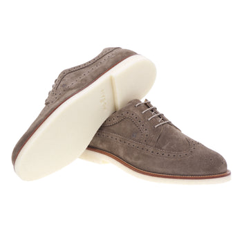 English Hogan style lace-up with light crepe sole and contrasting welt - 4