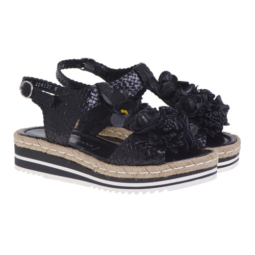 Pons Quintana sandal in woven leather with flower - 2