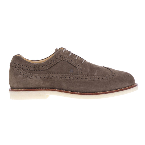 English Hogan style lace-up with light crepe sole and contrasting welt