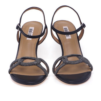 Bibi Lou leather sandal with rhinestones and 85 mm heel - 5