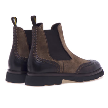 Doucal's Chelsea boot in brushed leather and suede - 3