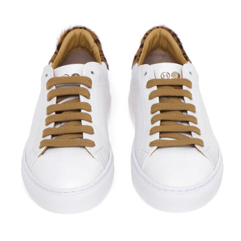 Hide &amp; Jack leather sneaker with spotted ponyskin heel tab - 5