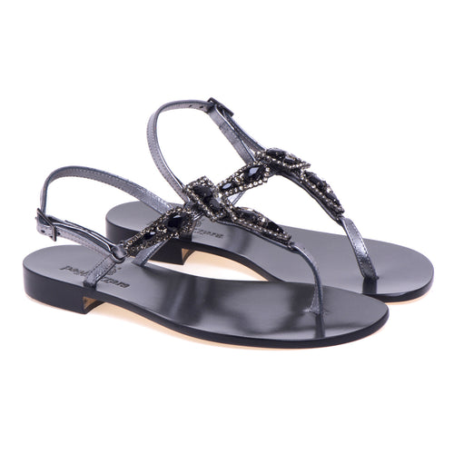 Paolo Ferrara jewel sandal in leather with flip flops - 2
