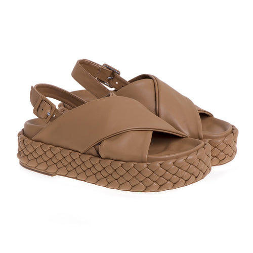 Paloma Barcelò leather sandal with crossed straps - 2