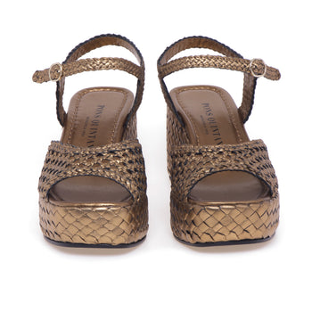Pons Quintana sandal in woven leather with wedge - 5